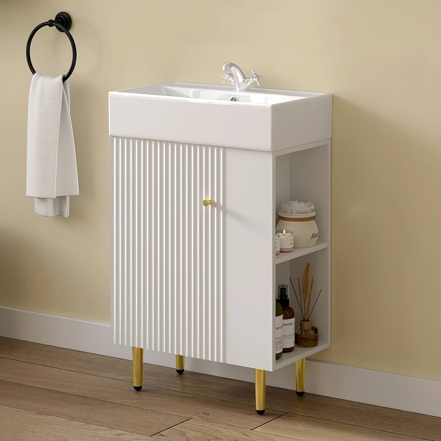 ✳︎ akeminico3✳︎ Amazon.com: Pvillez 22 inch Bathroom Vanity with Sink Combo